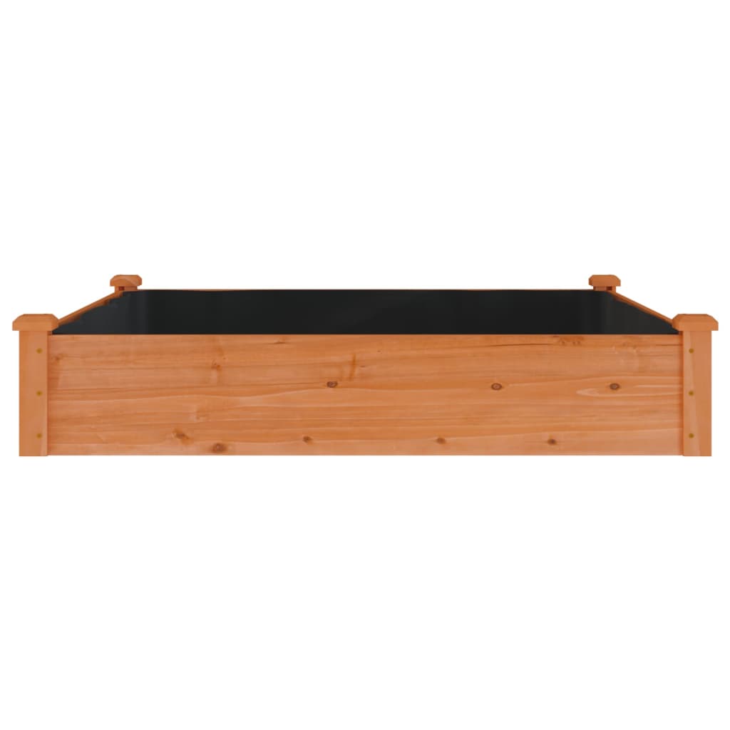 Hochbeet mit Einsatz Grau 120x45x25 cm Massivholz Tanne