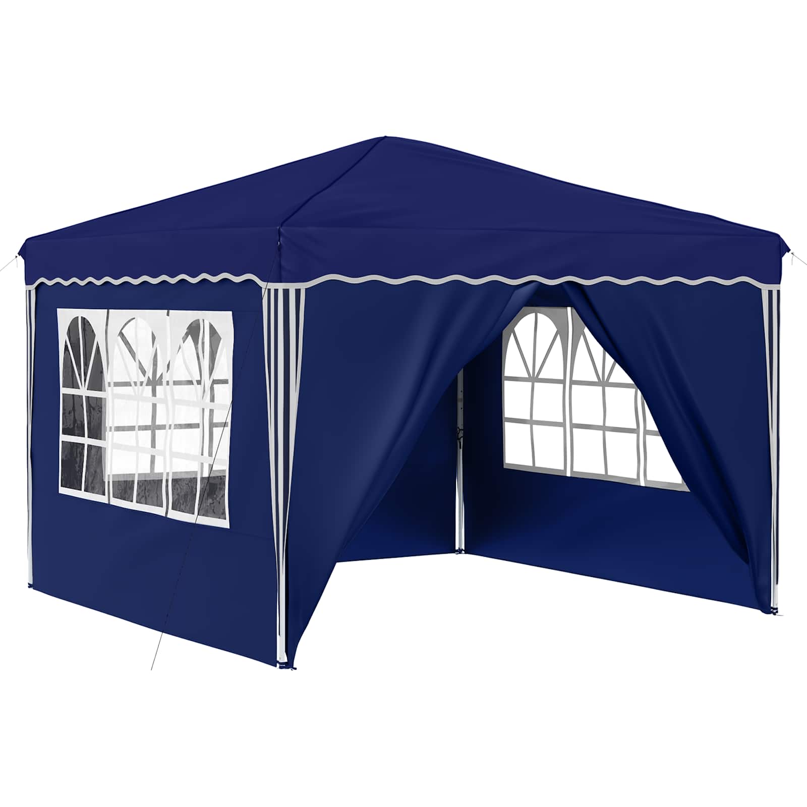 Pop-up Partyzelt 288 x 288 x 245 cm Creme Oxford-Stoff
