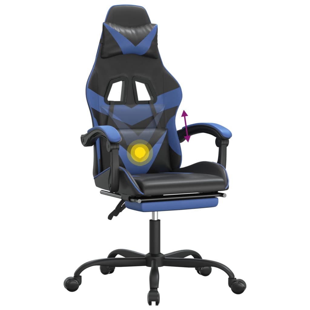 Gaming-Stuhl Drehbar Schwarz und Rot Kunstleder