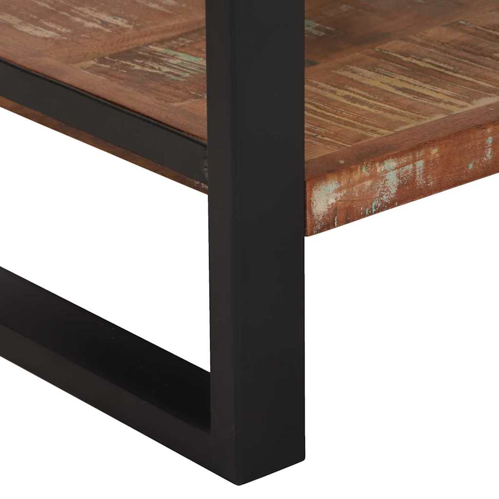 Beistelltisch mit Regal Braun 40 x 40 x 80 cm Massivholz Mango