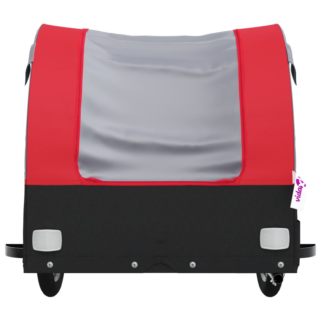 Fahrradanhänger Schwarz und Orange 30 kg Eisen