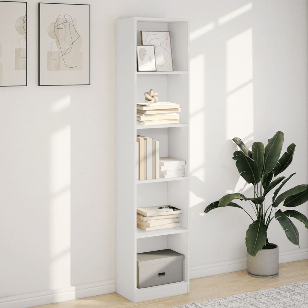 Bücherregal Weiß 40x24x75 cm Holzwerkstoff