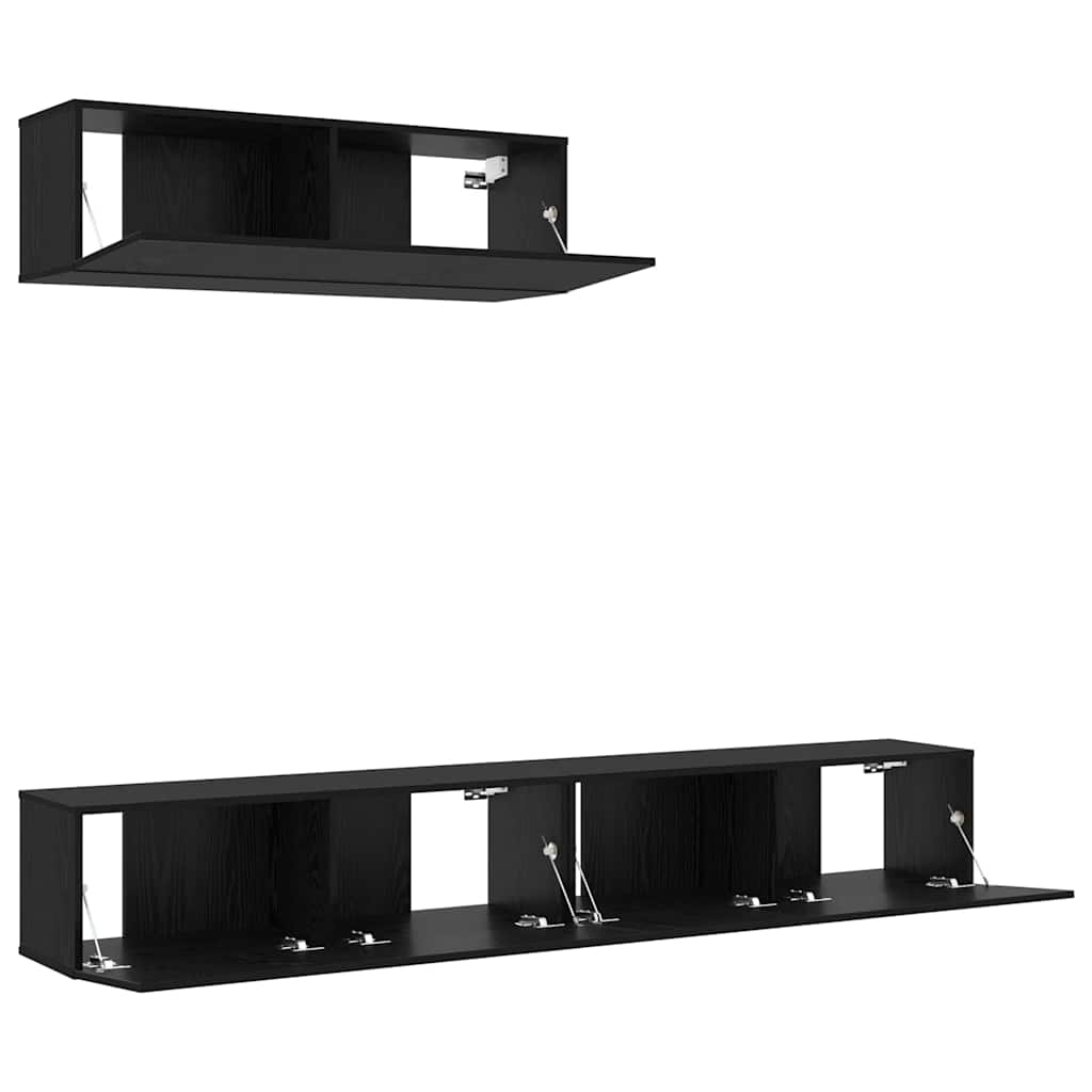 3-tlg. TV-Schrank-Set Weiß Holzwerkstoff
