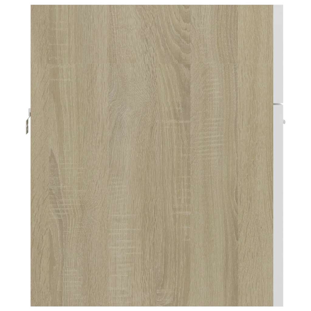 2-tlg. Badmöbel-Set Schwarz Holzwerkstoff
