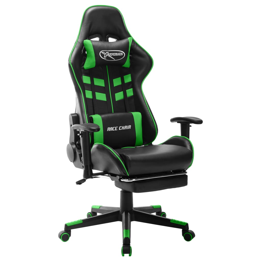 Gaming-Stuhl Schwarz und Blau Kunstleder