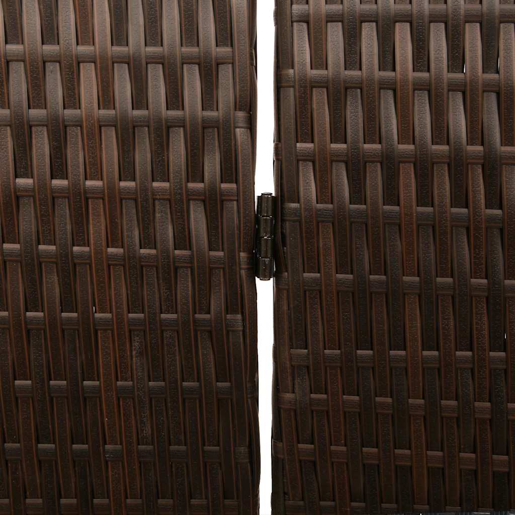 Raumteiler Schwarz 146 x 180 cm Poly-Rattan