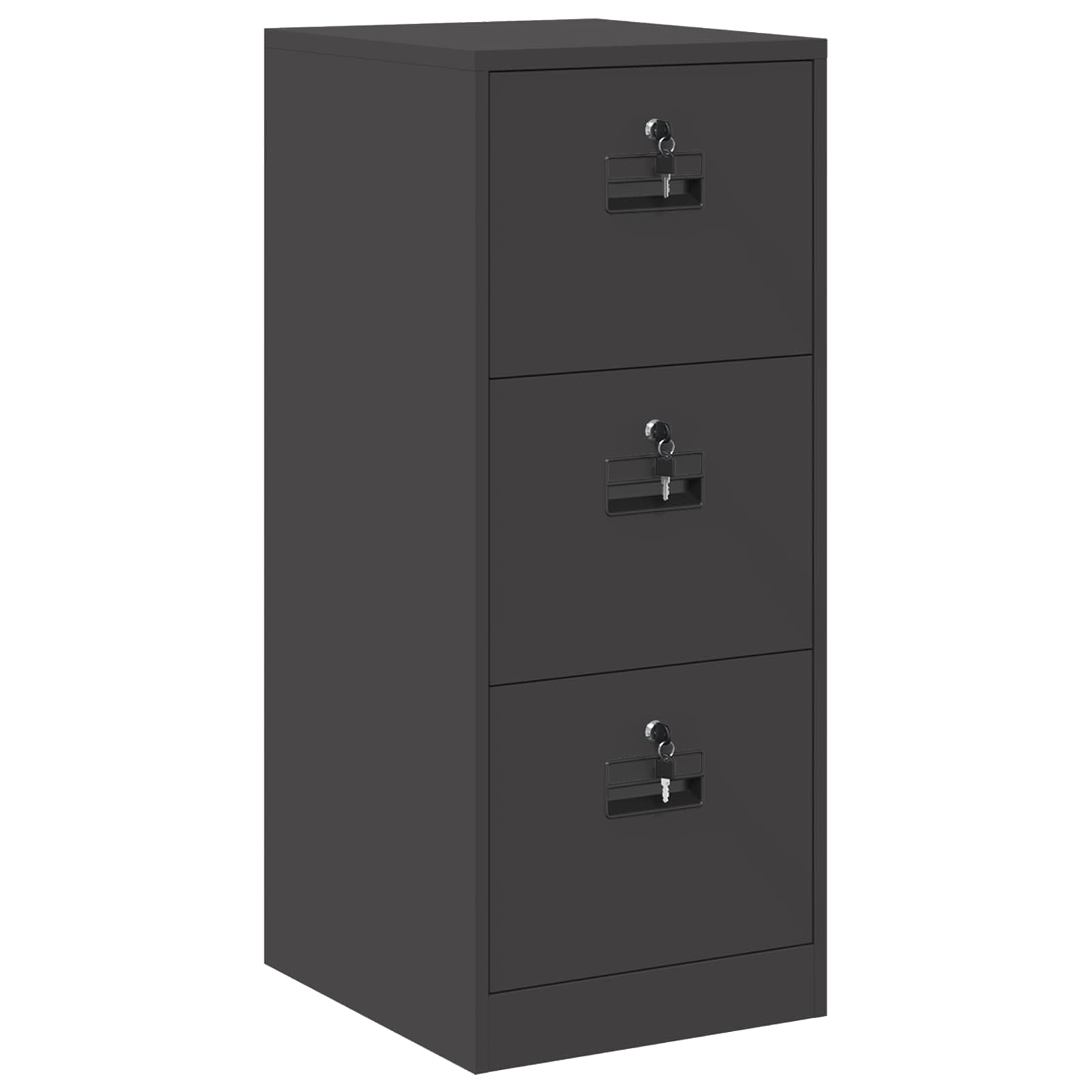 Aktenschrank 2 pcs Schwarz 44 x 50 x 139 cm Kaltgewalzter Stahl