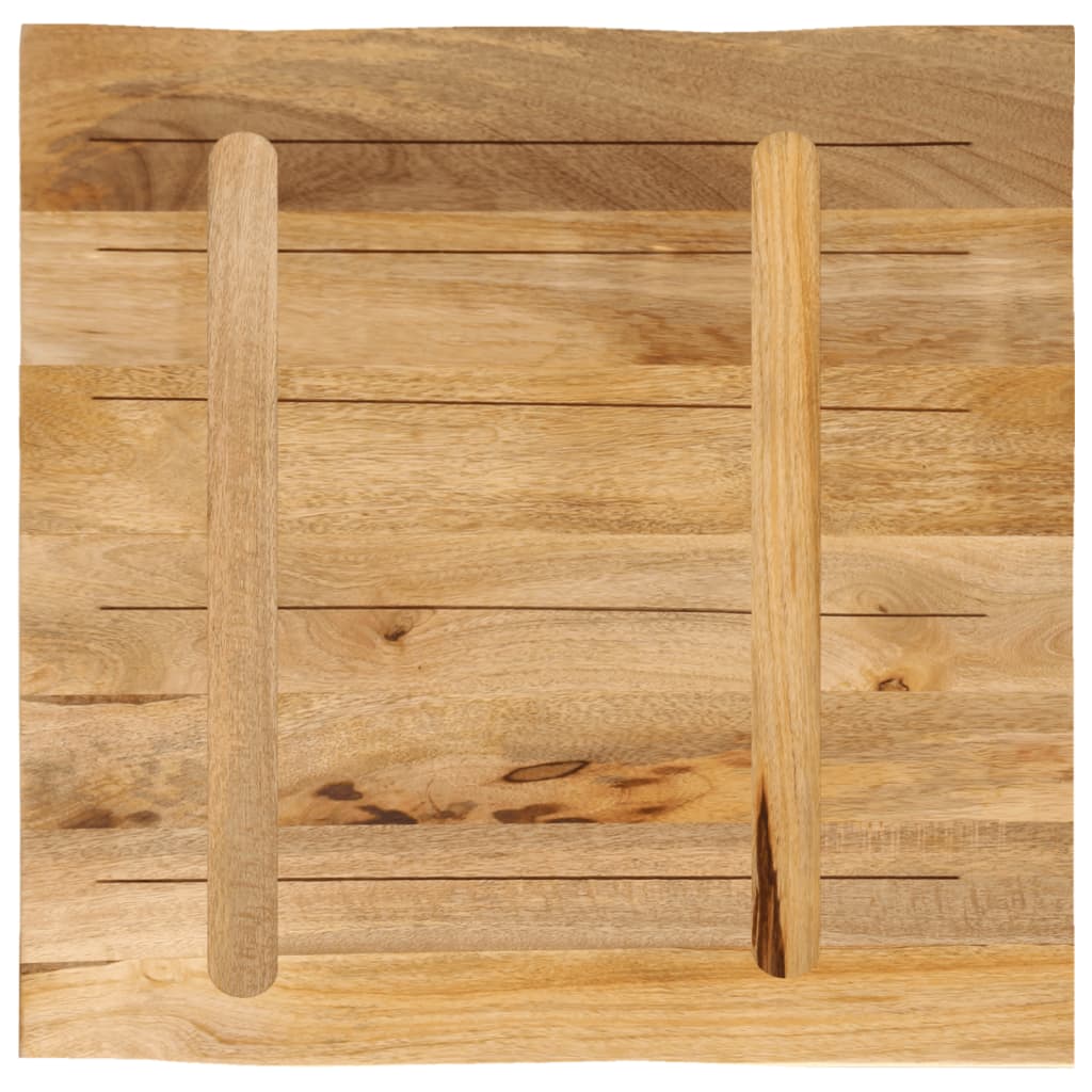 Tischplatte 40x40x2,5 cm Rechteckig Massivholz Akazie Baumkante