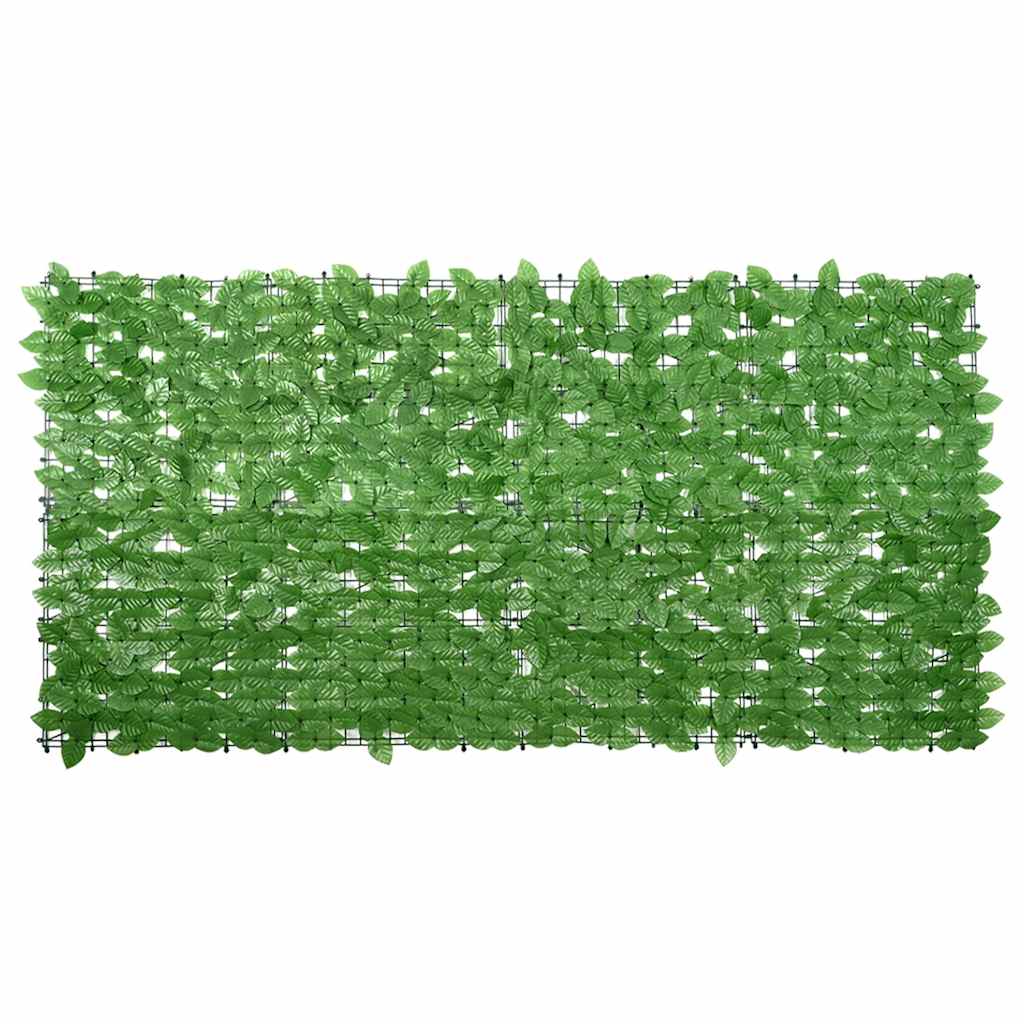 Balkon-Sichtschutz mit Dunkelgrünen Blättern 300x75 cm