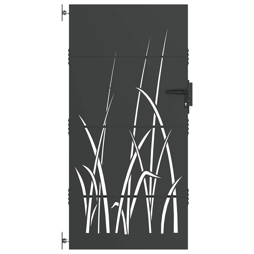 Gartentor 85x75 cm Cortenstahl Gras-Design