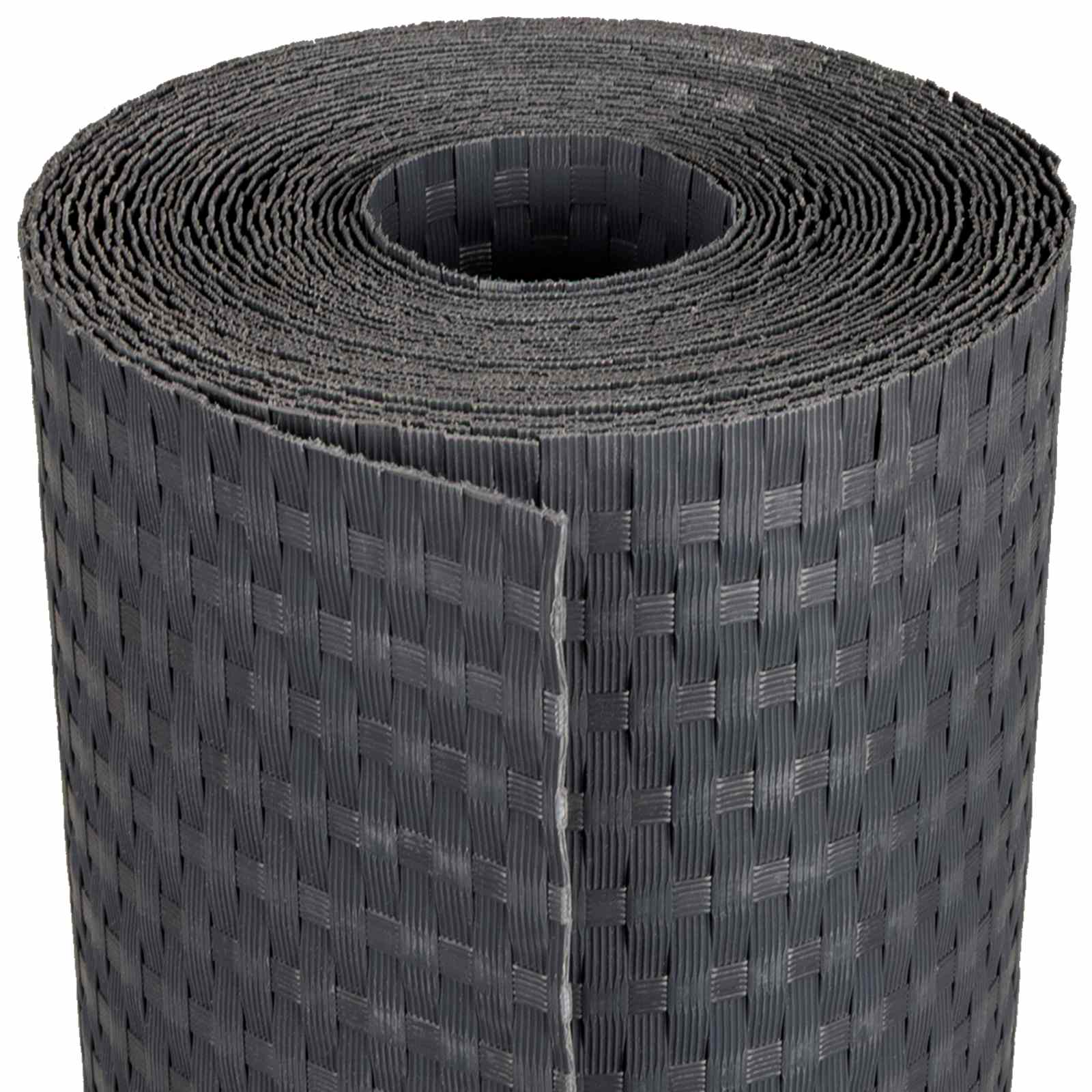 Balkon-Sichtschutz Anthrazit 300x90 cm Poly Rattan