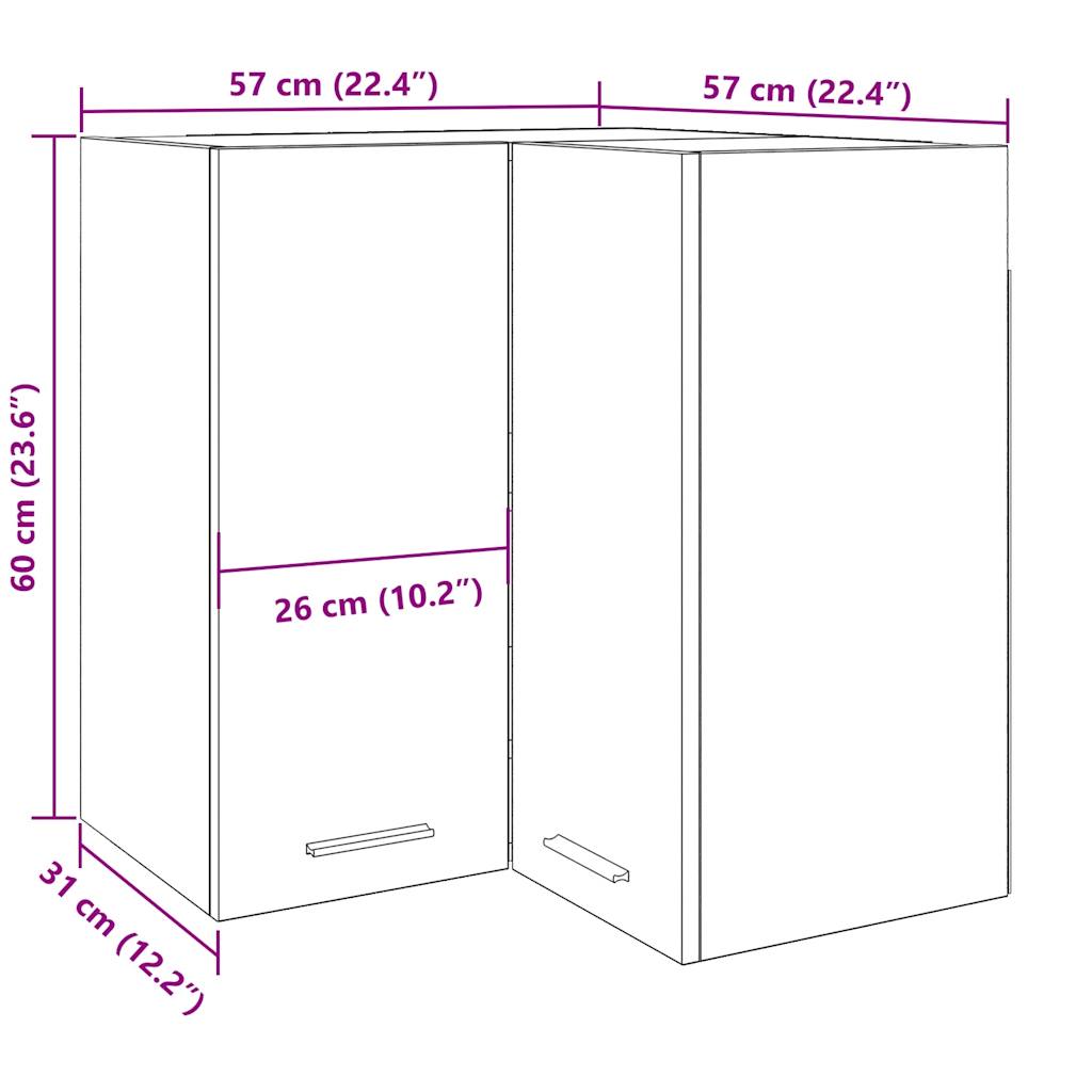 Unterschrank Lyon Weiß 60x46x81,5 cm Holzwerkstoff