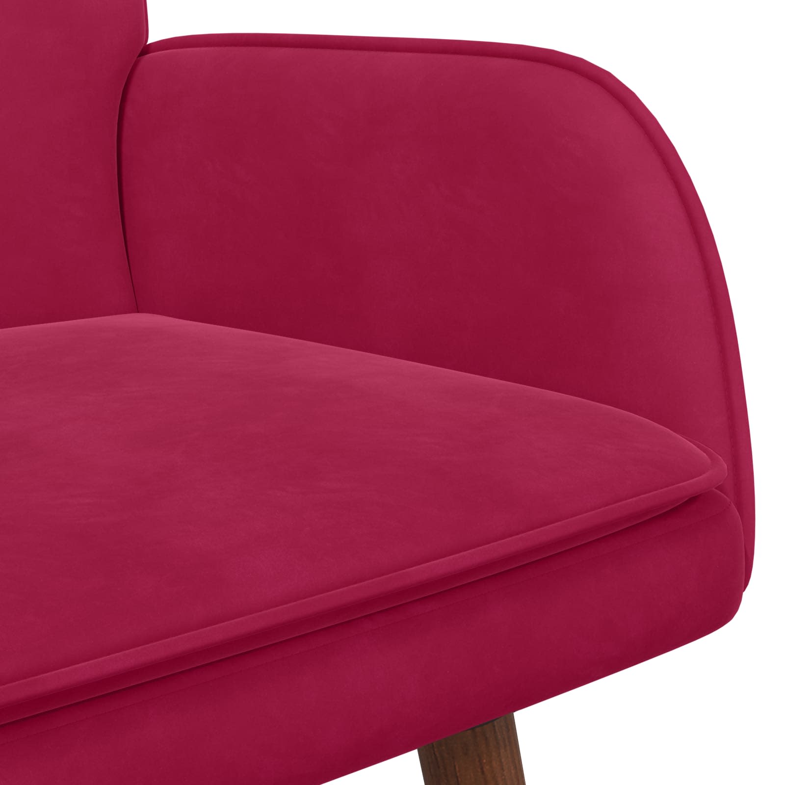 2-Sitzer Sofa Hellgrau 115 x 61 x 87 cm Samt (V)