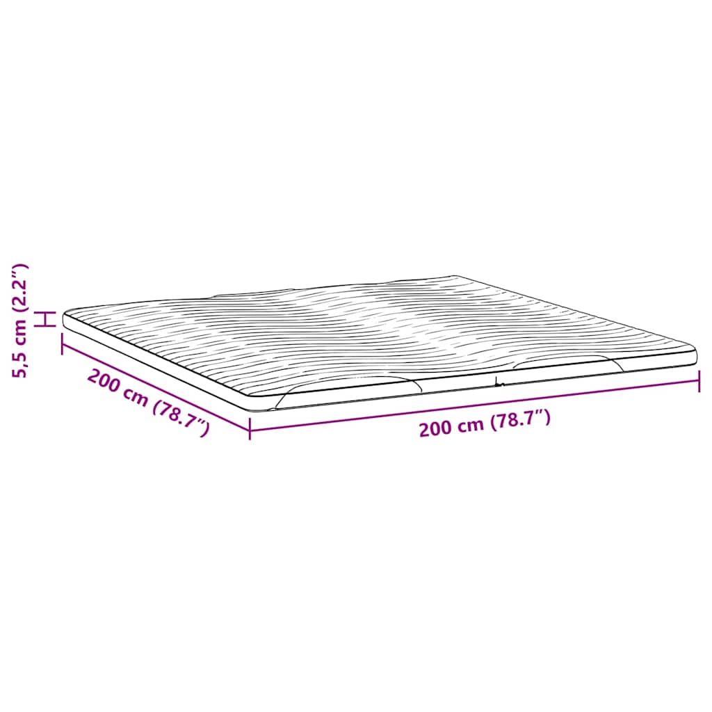 Matratzenauflage Weiß 70 x 200 cm Strickstoff