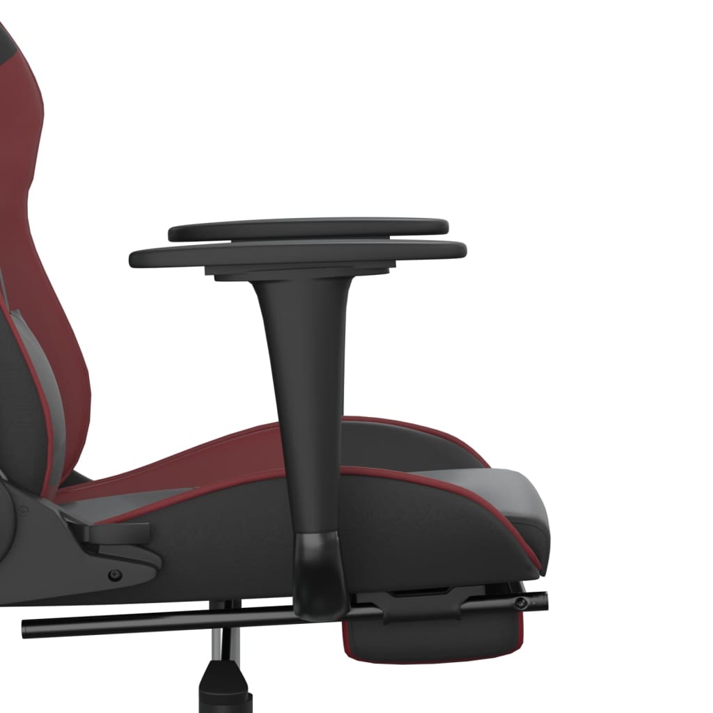 Gaming-Stuhl mit Massagefunktion Schwarz und Rot Kunstleder