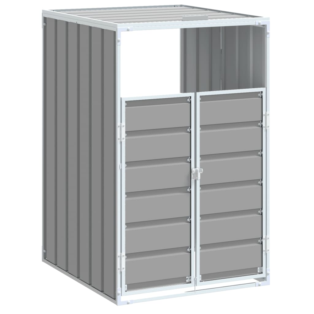 Mülltonnenbox für 1 Tonne Grün 72x81x115 cm Stahl