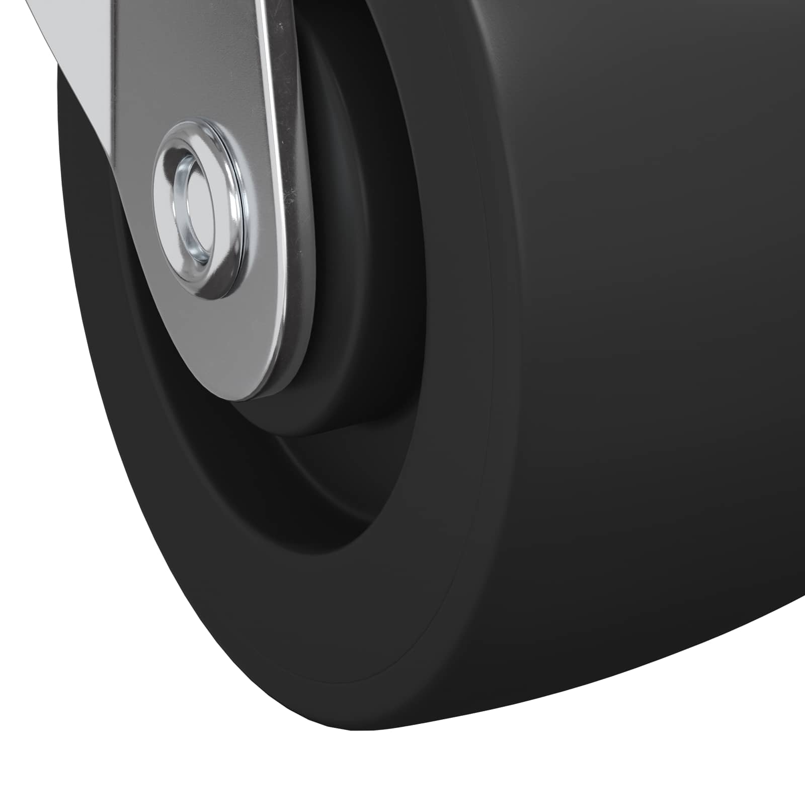 Bockrolle 2 pcs Schwarz und Silber 50,7 x 50,7 x 24,4 mm