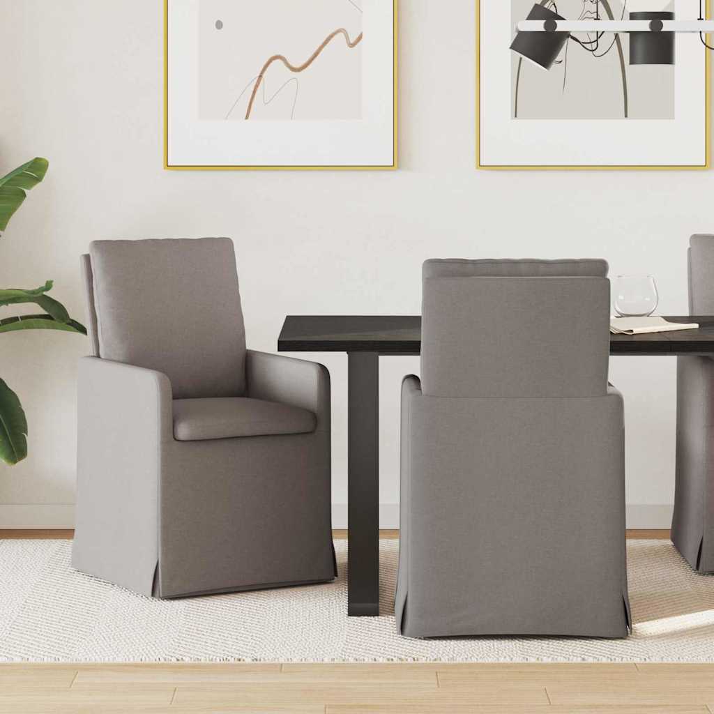 Esszimmerstühle 2 pcs Hellgrau 57 x 67 x 98 cm Stoff