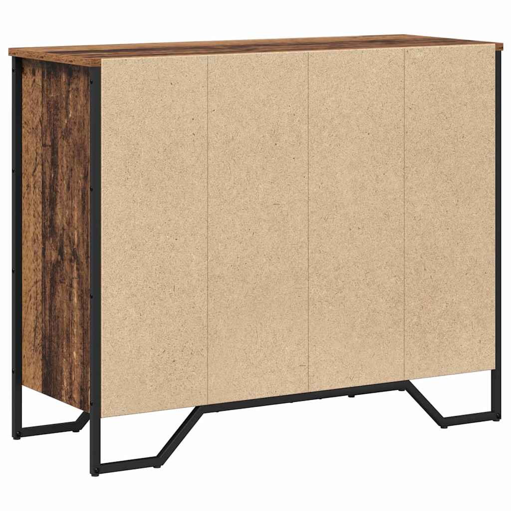 Kommode Schwarz 91x35,5x74,5 cm Holzwerkstoff