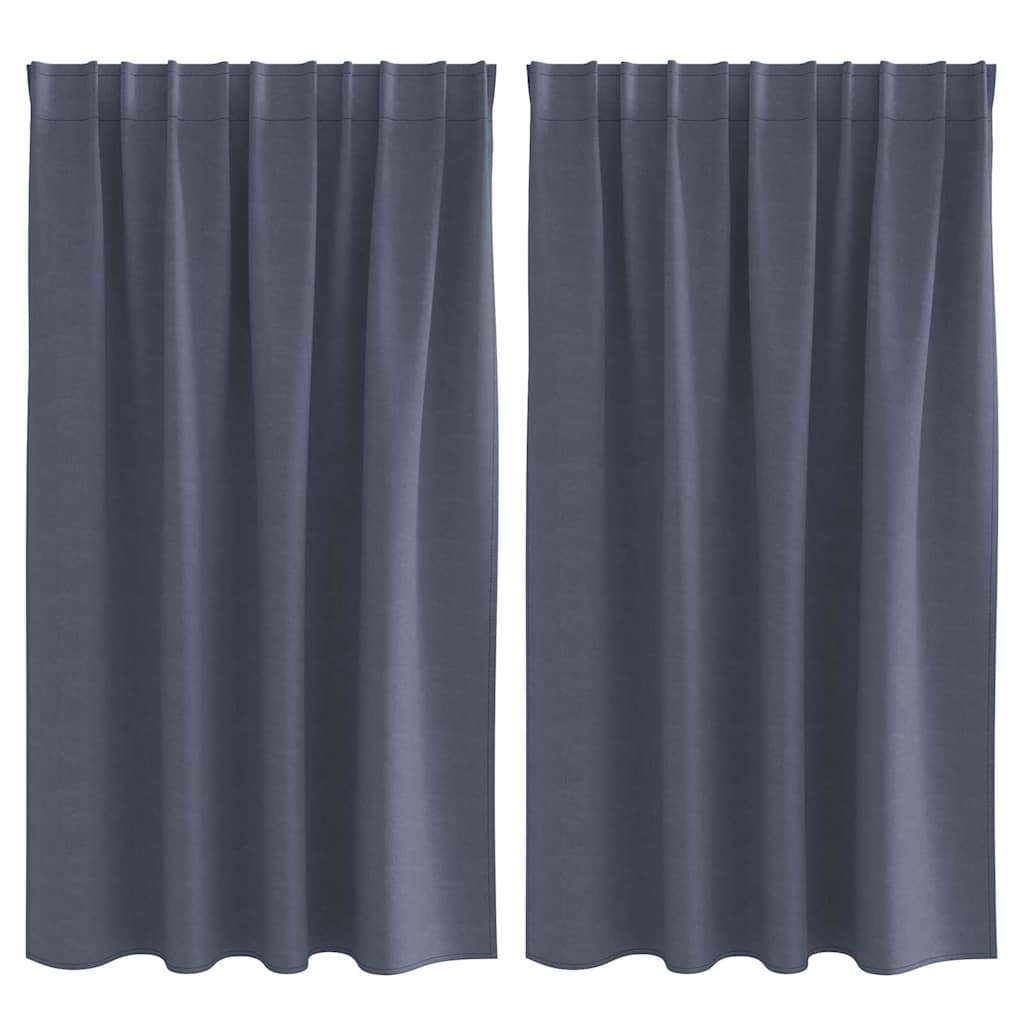 Verdunkelungs-Vorhänge mit Ringen 2 pcs Beige 140 x 140 cm