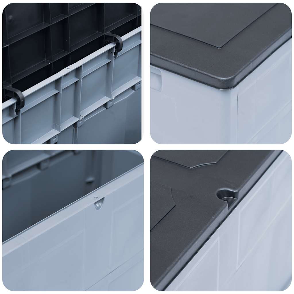 Garten-Aufbewahrungsbox 320 L Schwarz