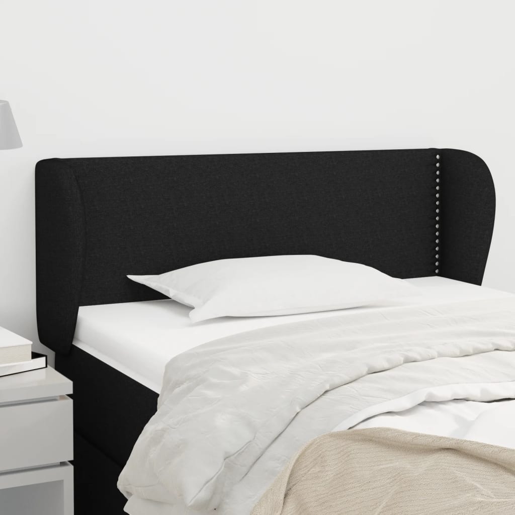 Kopfteil mit Ohren Dunkelgrau 83x23x78/88 cm Stoff