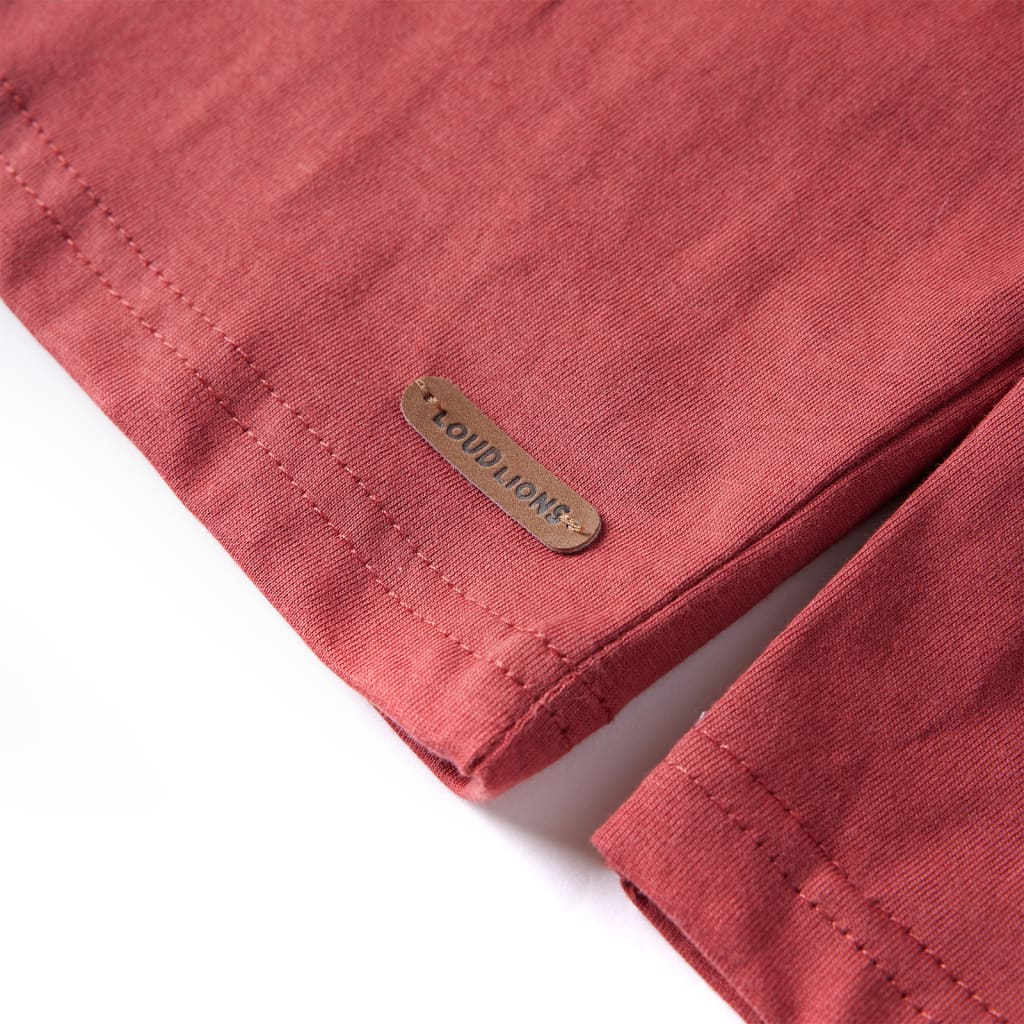 Kinder-Langarmshirt Dunkelrot 140