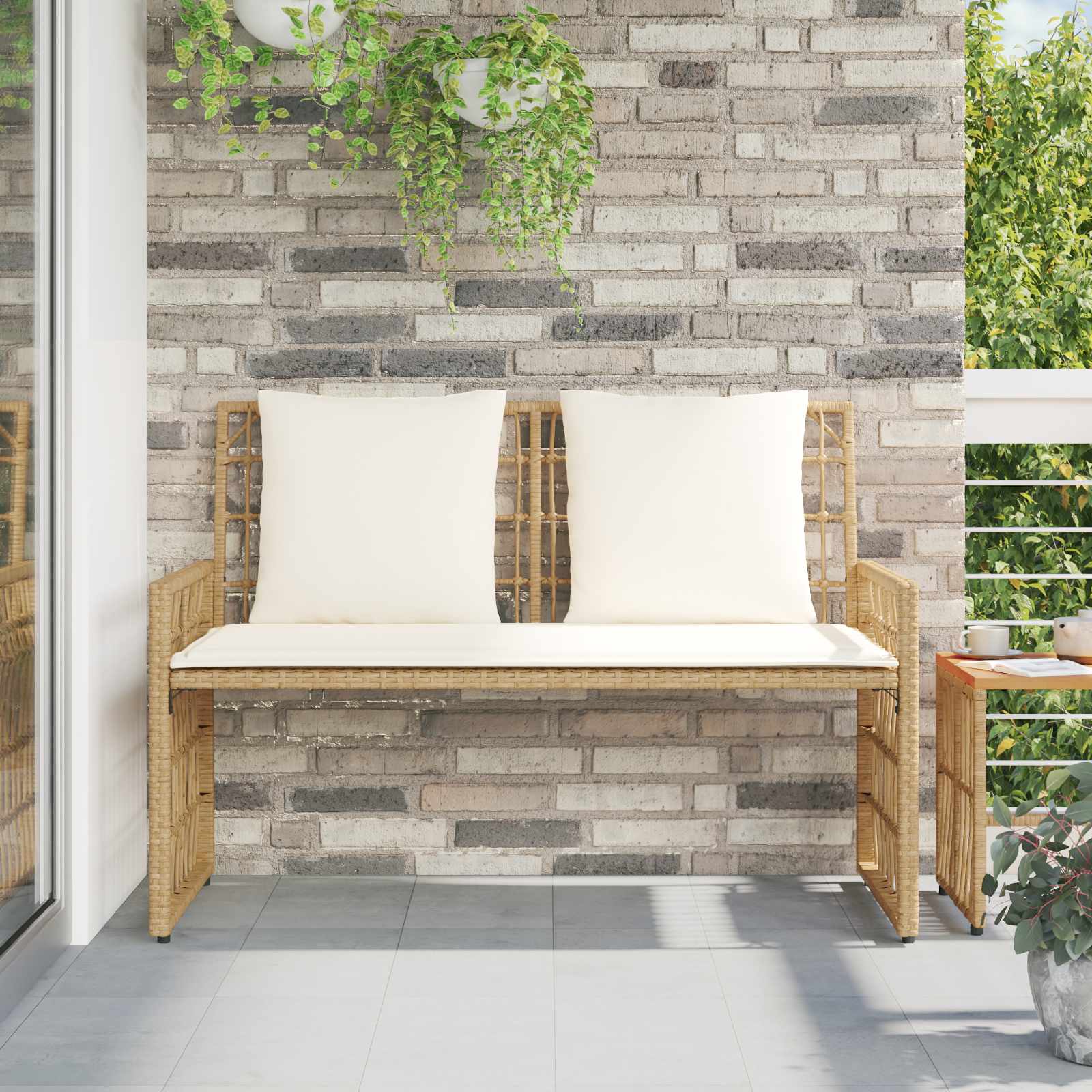 Bank Outdoor Uni Schwarz und Dunkelgrau 116 x 55 x 82 cm