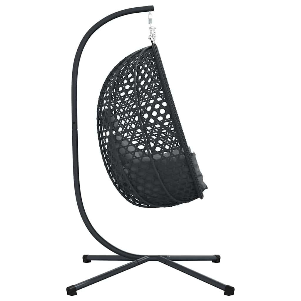 Hängendes Ei-Stuhl Hellcreme 104 x 100 x 191 cm Poly-Rattan