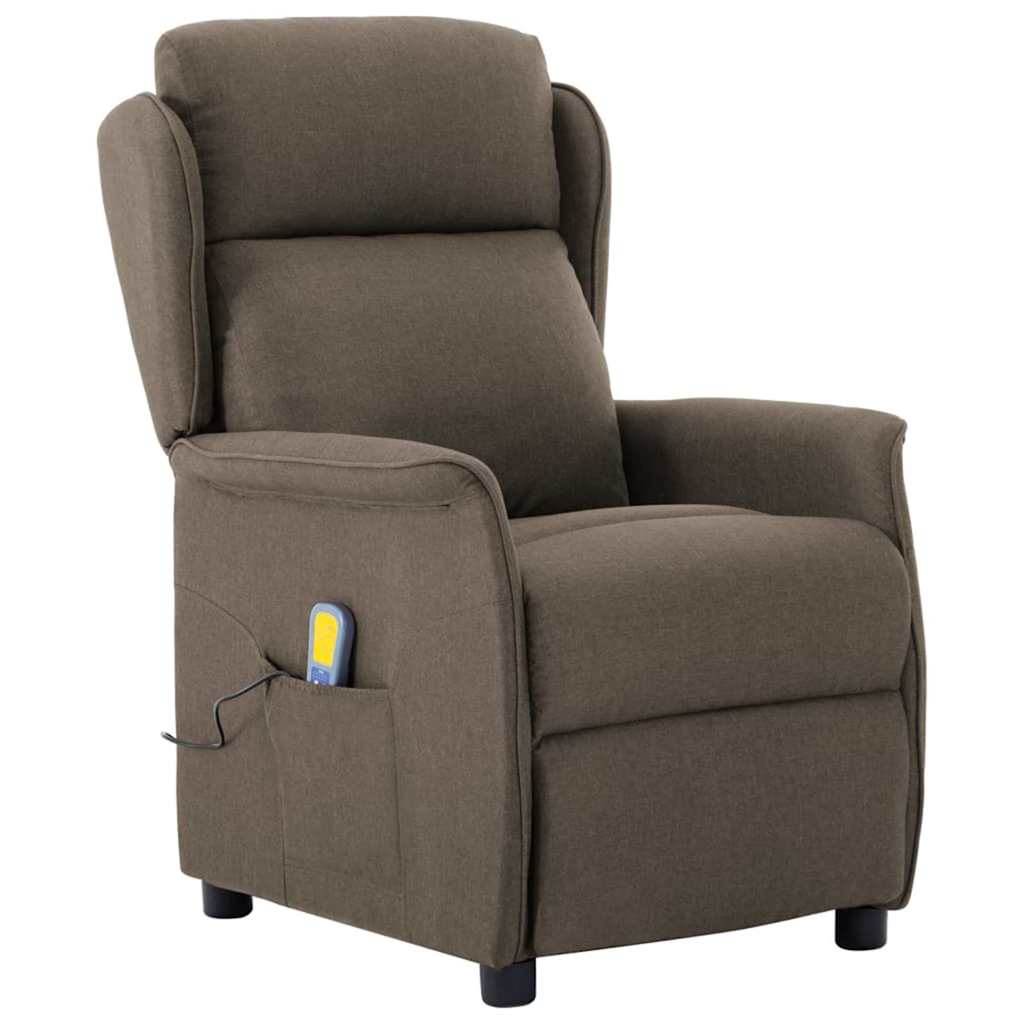 Massagesessel mit Kissen Hellgrau 93,5 x 67,5 x 101,5 cm Stoff