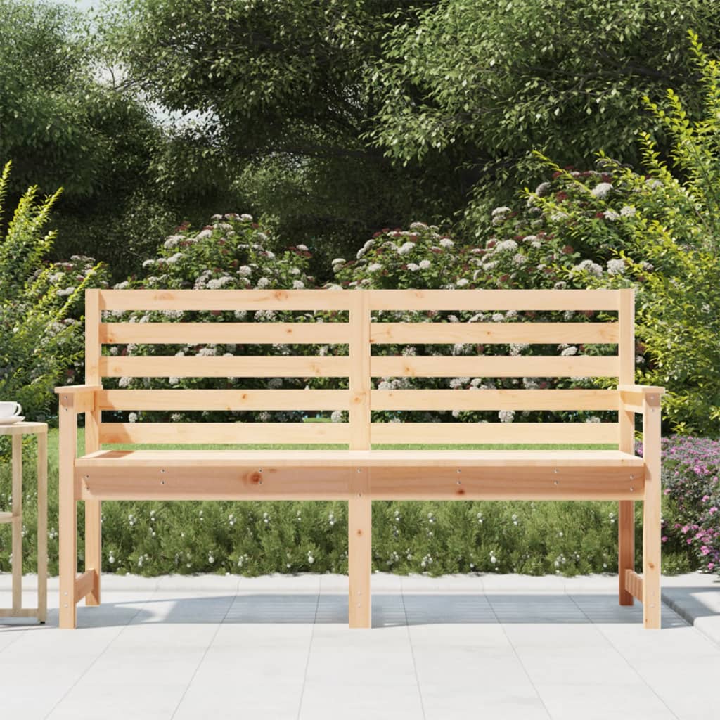 Gartenbank Grau 109x48x91,5 cm Massivholz Kiefer