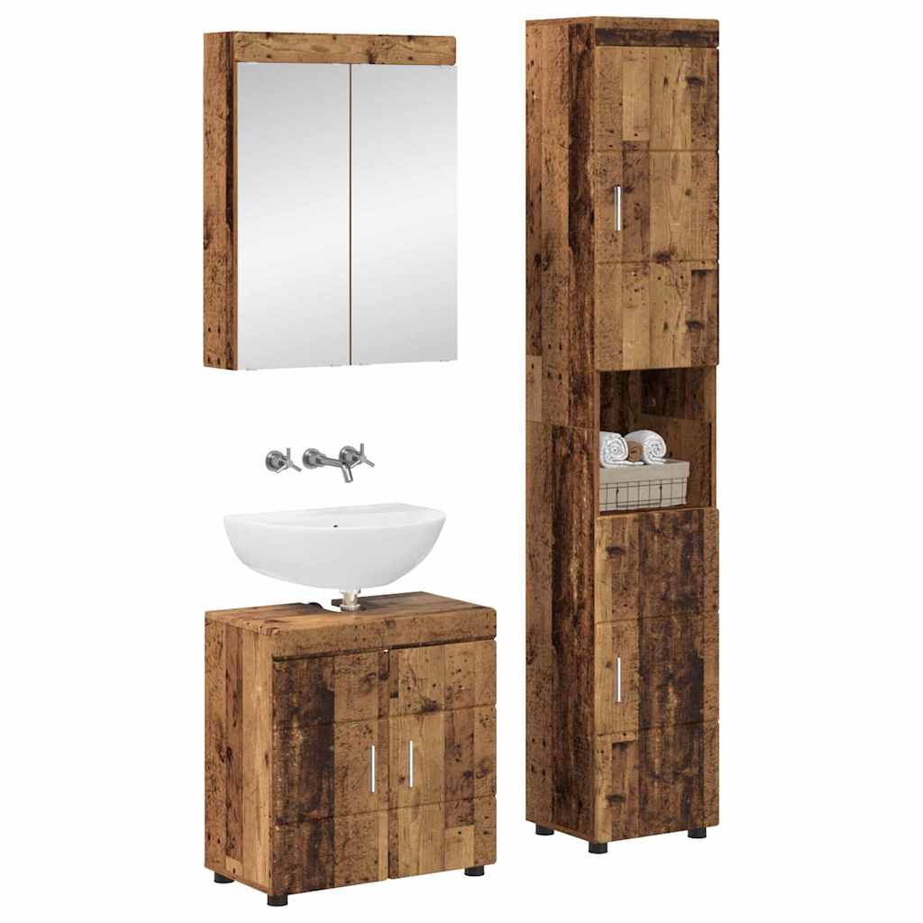 Badezimmermöbel-Set TULUM 2 pcs Weiß 60 x 34 x 63 cm