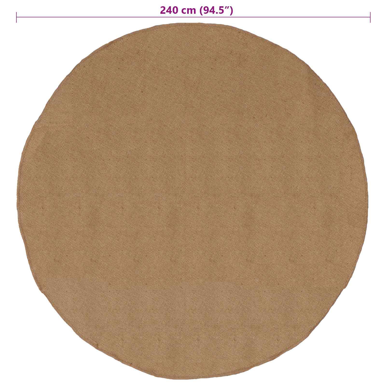 Bereichsteppiche Natur Ø 90 cm Jute