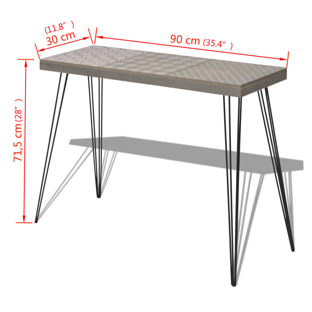 Konsolentisch 90x30x71,5 cm braun