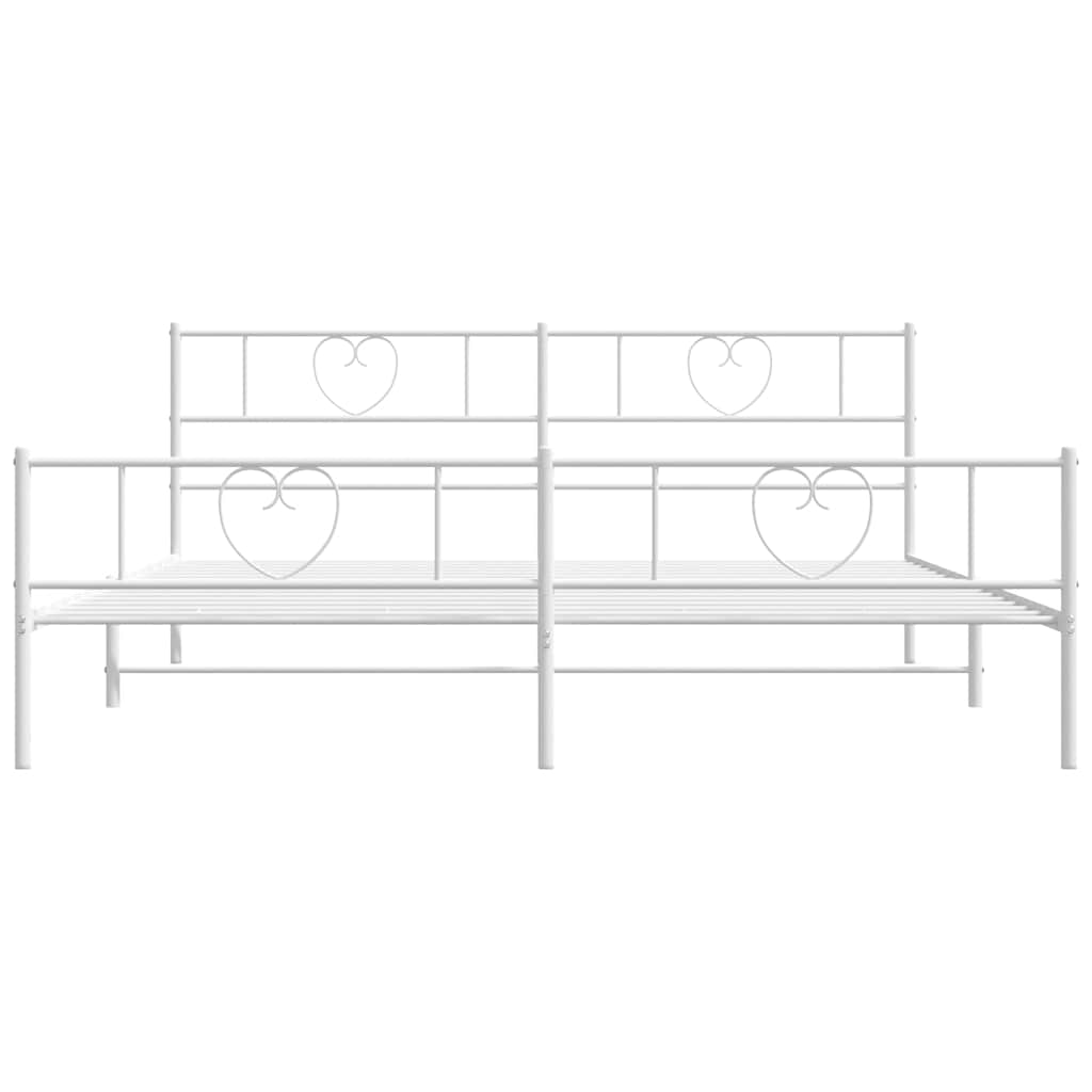 Bettgestell mit Kopfteil Metall Schwarz 100x190 cm