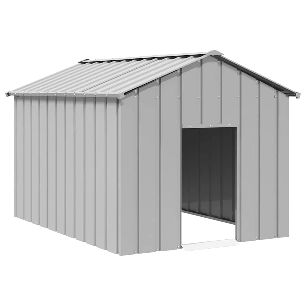 Hundehütte mit Dach 131x101x102 cm Verzinkter Stahl
