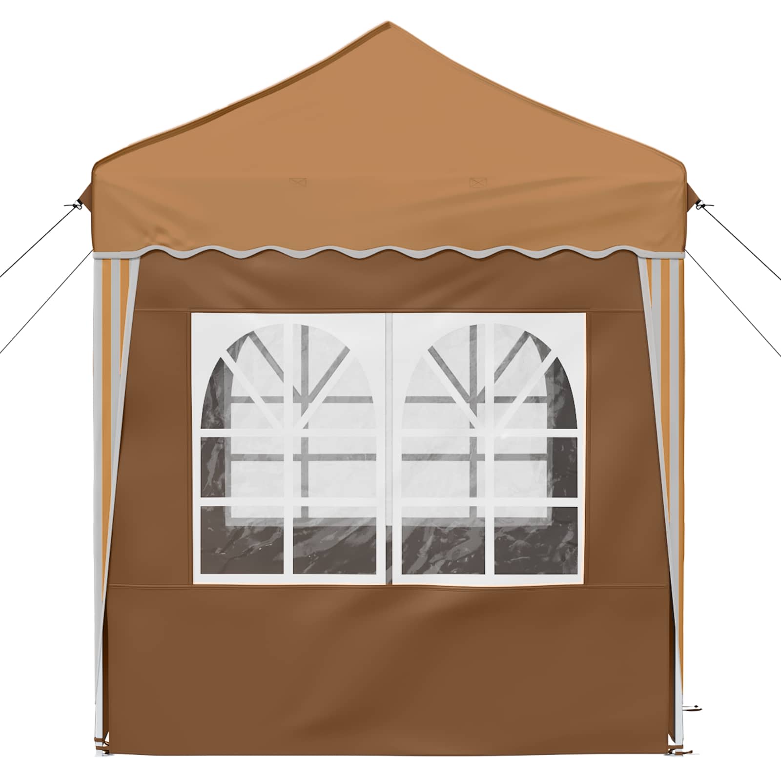 Pop-up Partyzelt 195 x 195 x 245 cm Creme Oxford-Stoff
