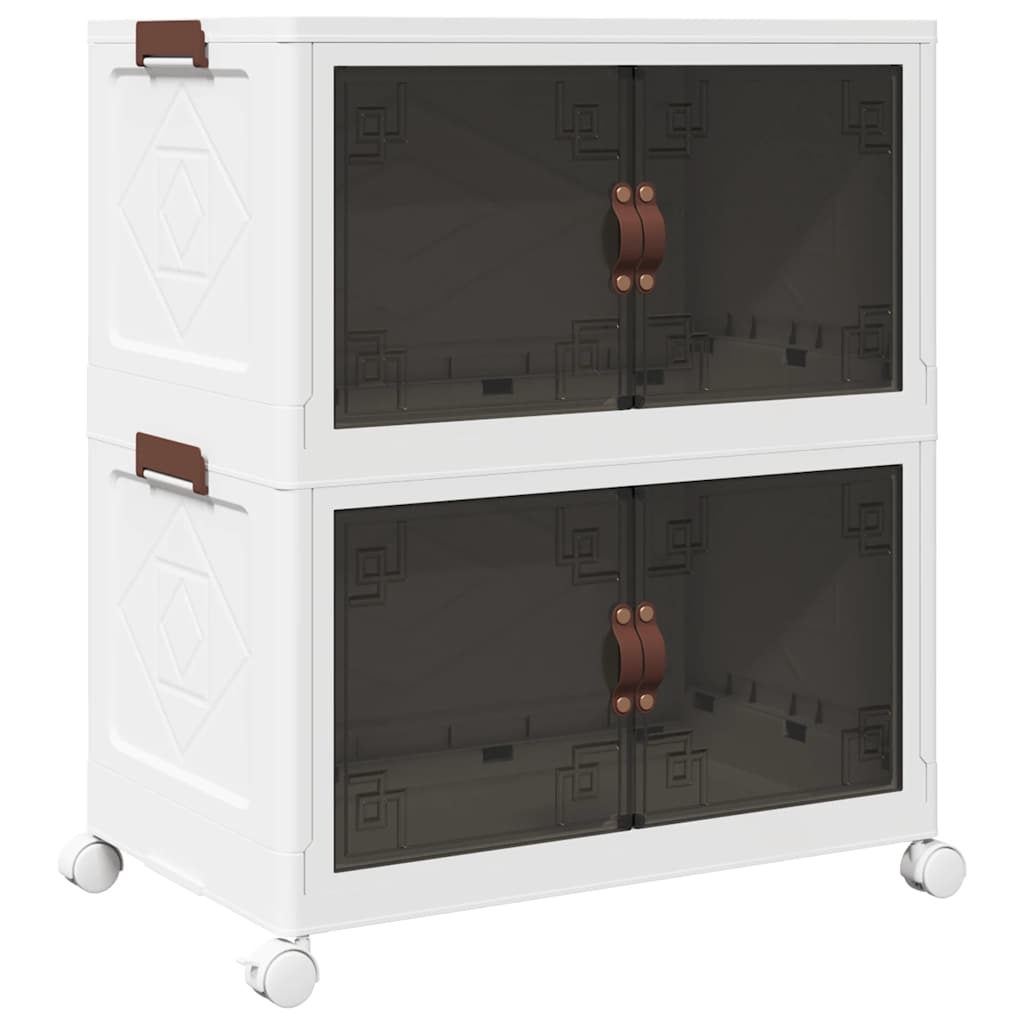 Aufbewahrungsbox mit Rädern Stapelbar 28 L 48,5x29,5x33 cm
