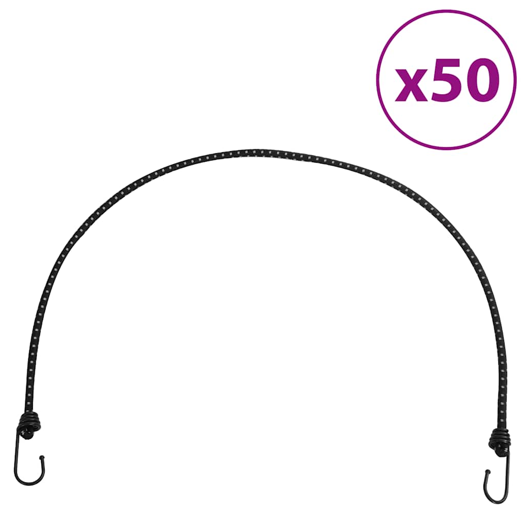 Gummiseile Reflektierend mit Haken 25 Stk. 38 cm