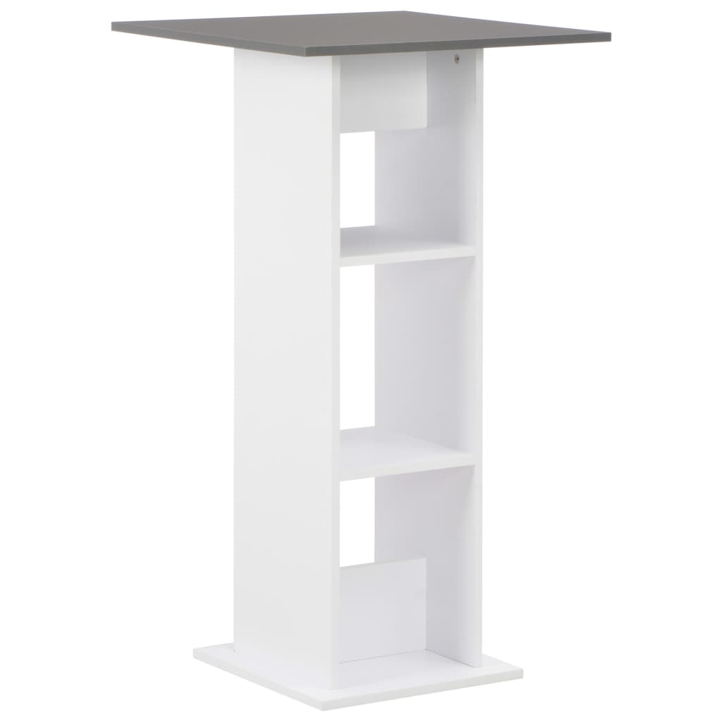 Bartisch Weiß 60x60x110 cm