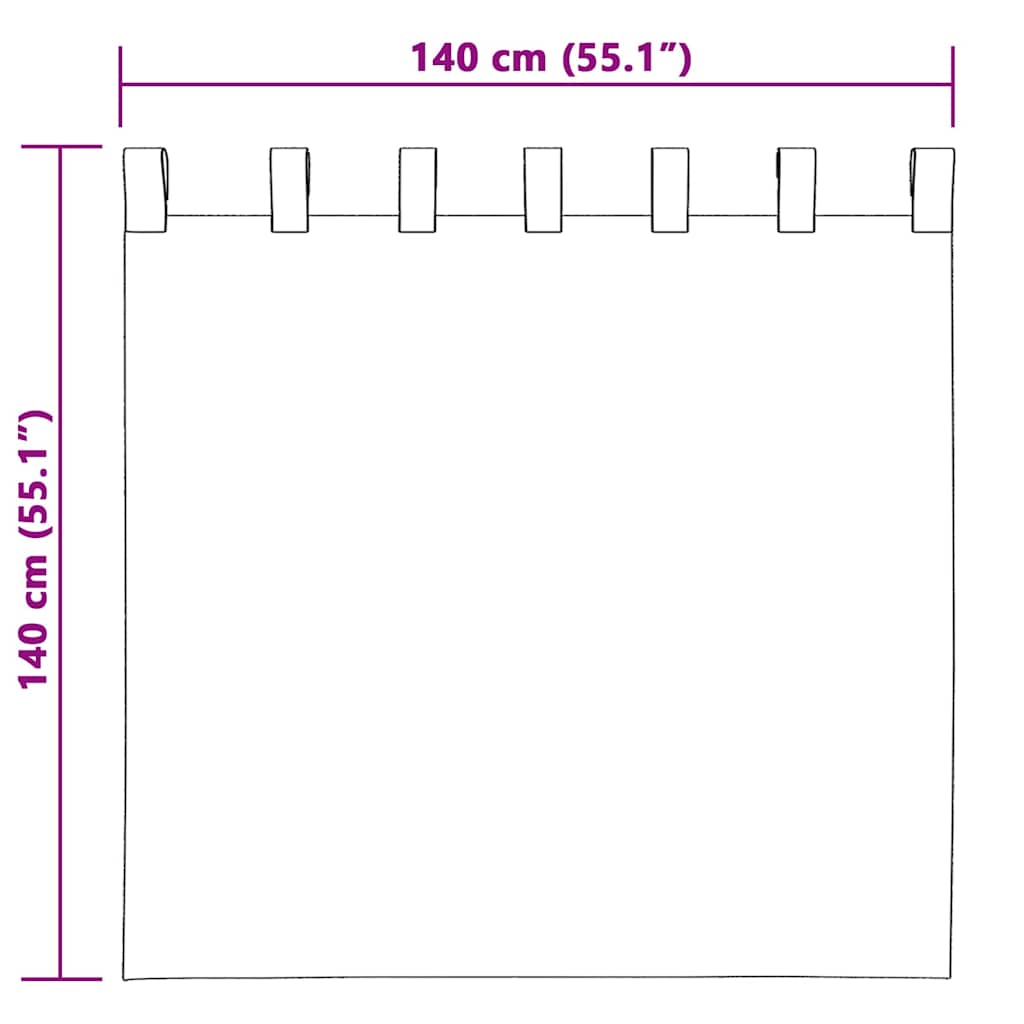 Samtvorhänge mit Vorhängen 2 pcs Weinrot 140 x 140 cm Samt