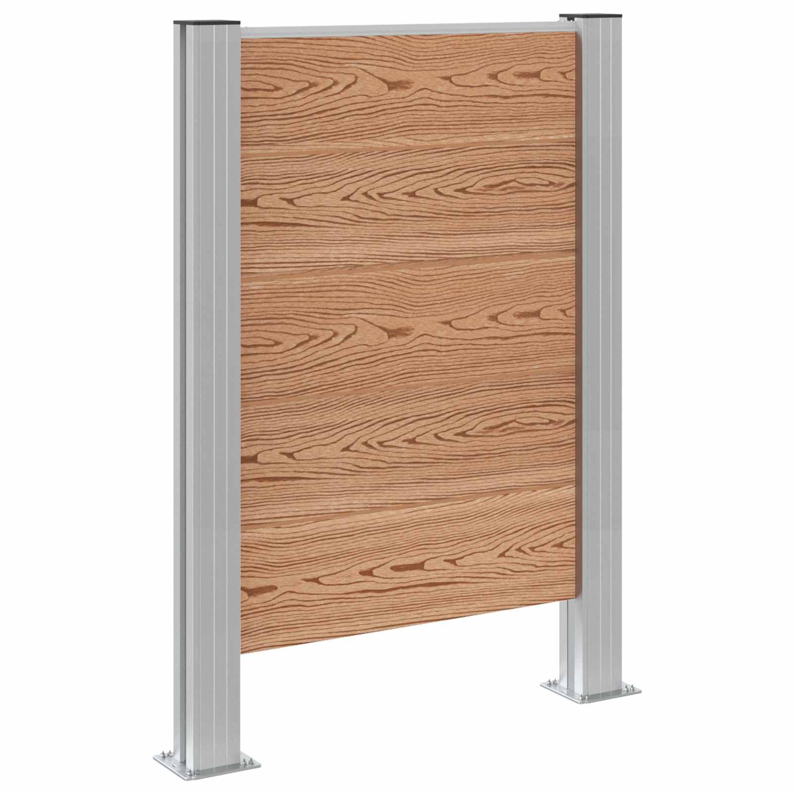 Mülltonnenzaun Braun 161 x 85 x 115 cm Aluminium und WPC