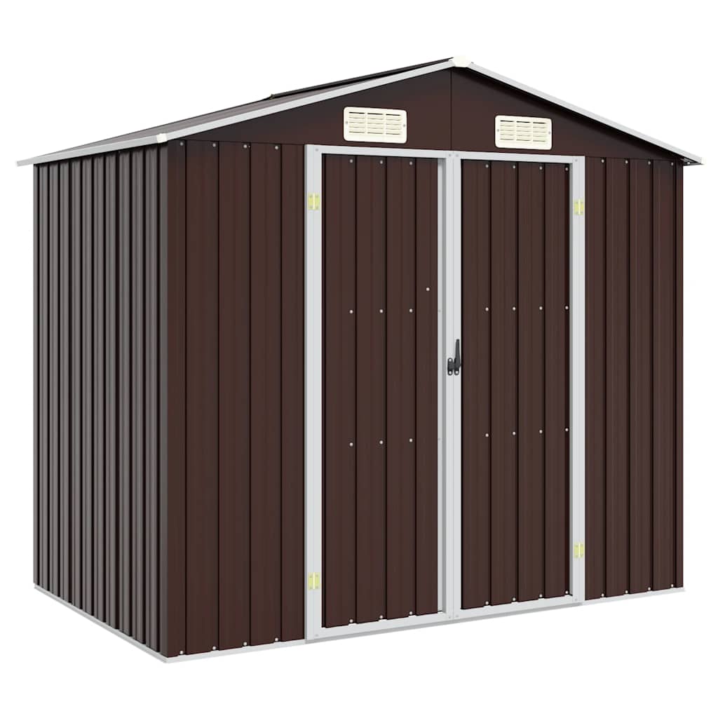 Gerätehaus Grün 205x129x183 cm Verzinkter Stahl