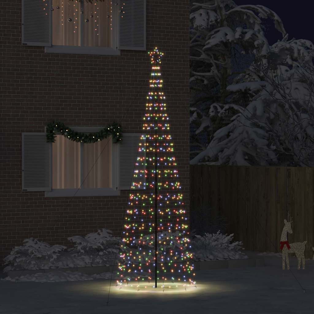 LED-Weihnachtsbaum mit Erdspießen 220 LEDs Warmweiß 180 cm