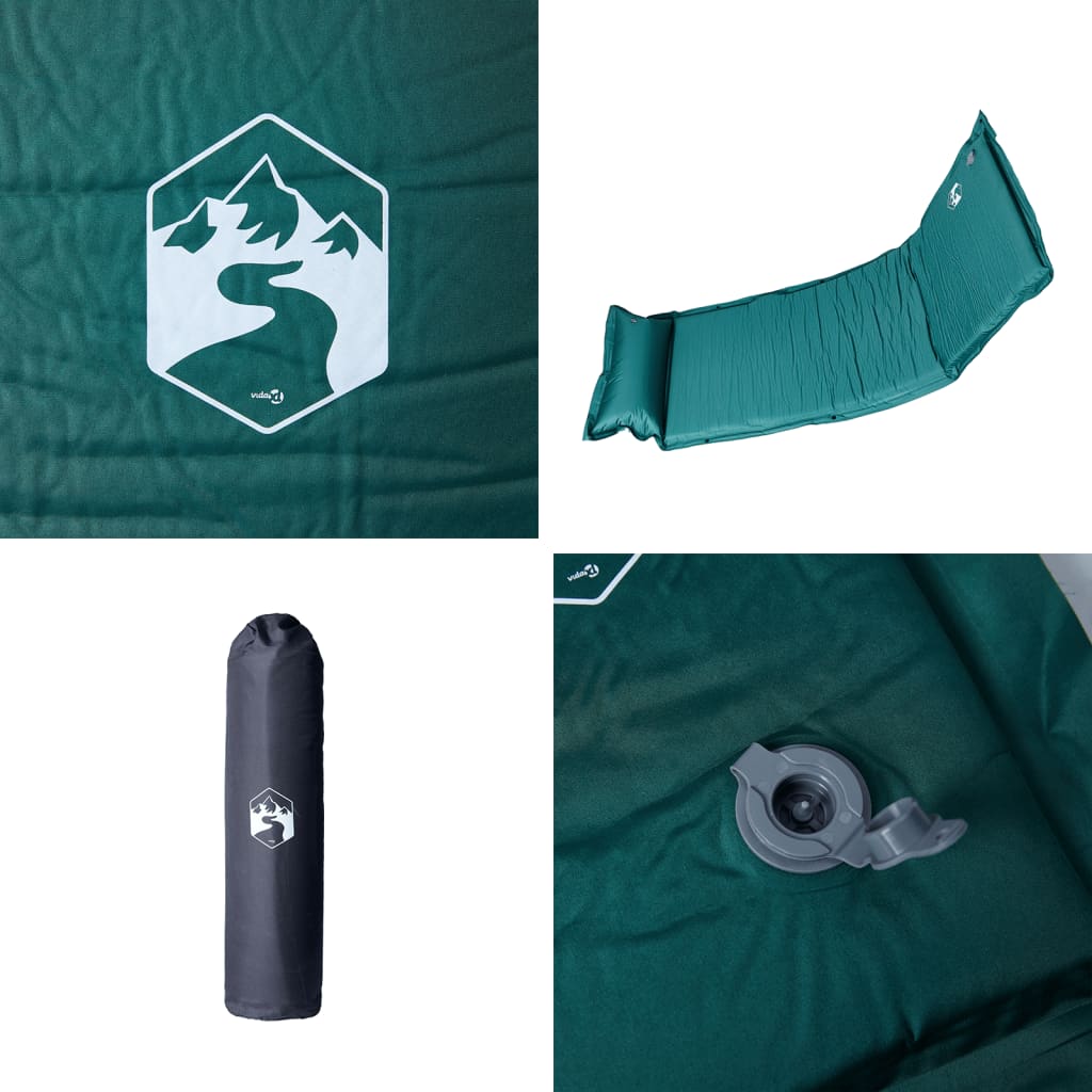 Selbstaufblasende Isomatte mit Kissen Grau