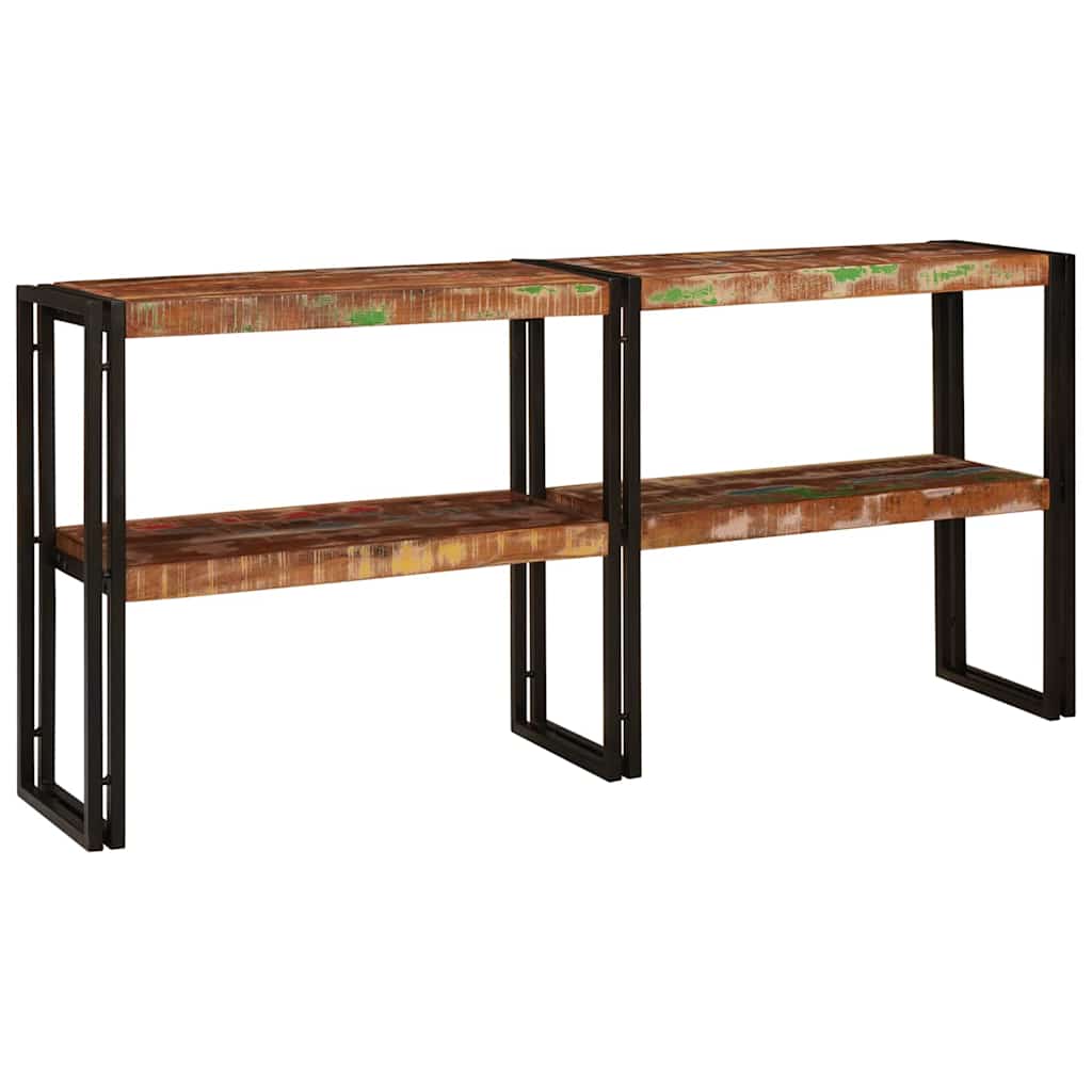 Konsolentisch mit Regal Braun 160 x 33 x 75 cm Massivholz Mango