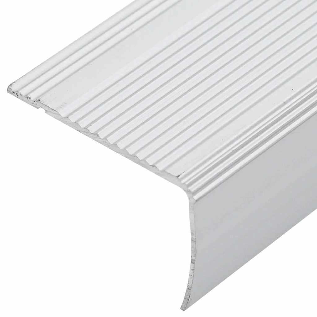 Treppenkantenprofile in L-Form 15 Stk. Aluminium 90 cm Silbern