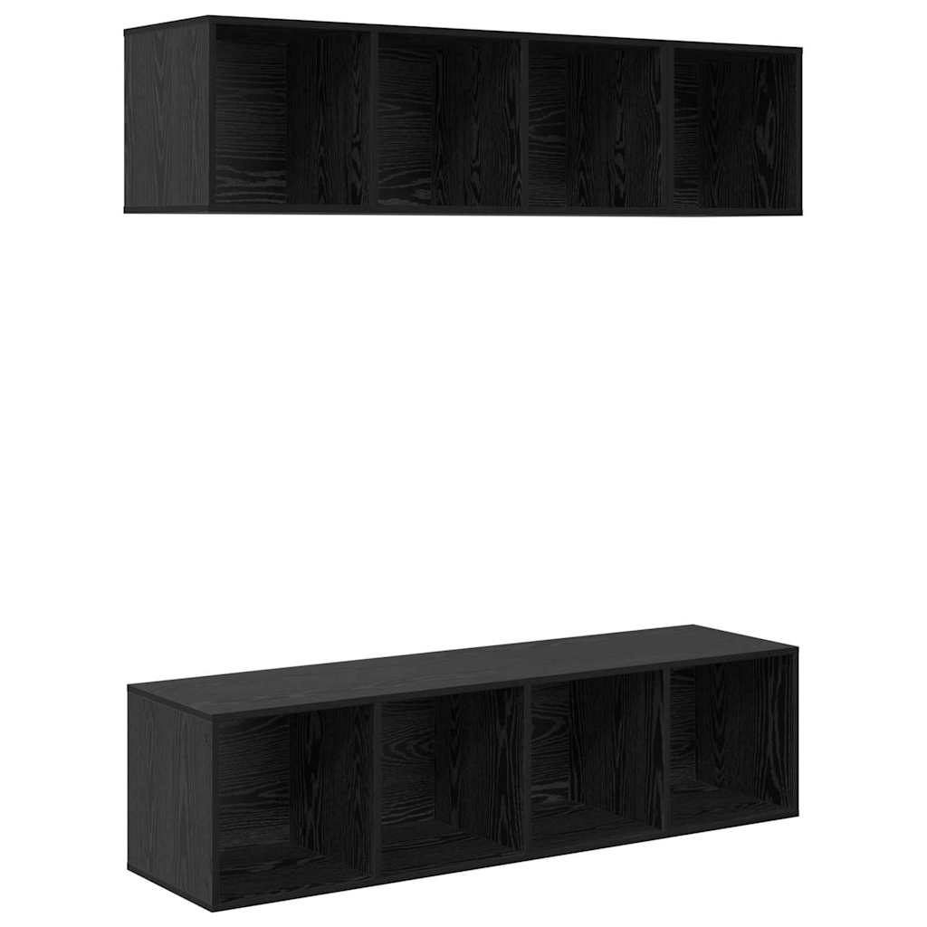 3-tlg. TV-Schrank-Set Grau Holzwerkstoff