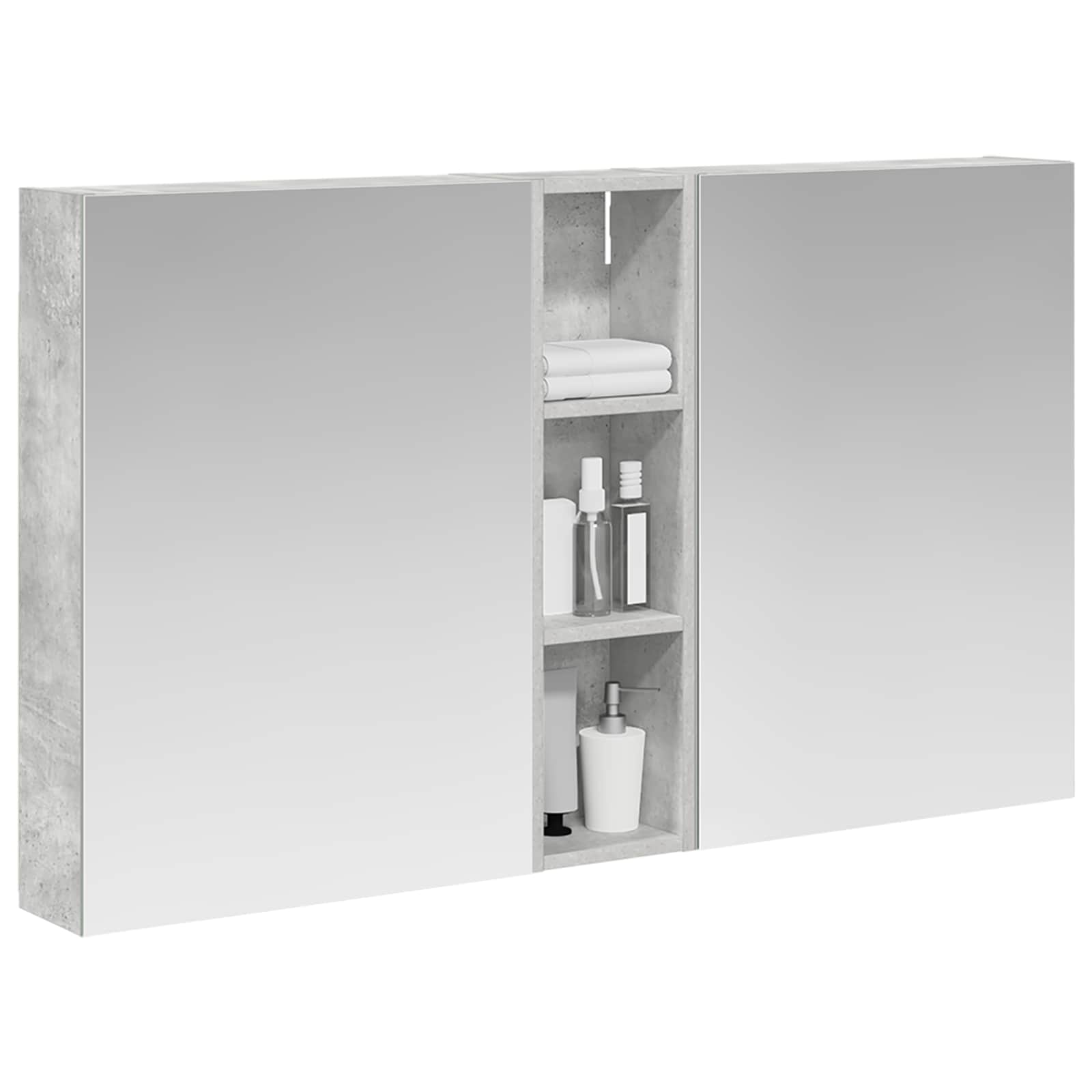 Badezimmerschrank-Set 3 pcs 80 x 10,5 x 50 cm Holzwerkstoff