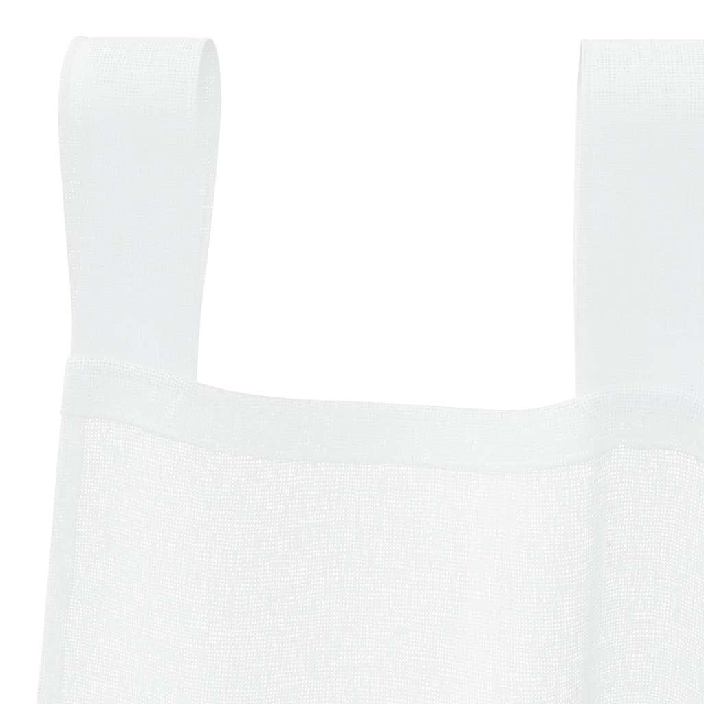 Voile-Vorhang mit Vorhängen 2 pcs Weiß 140 x 140 cm Polyester